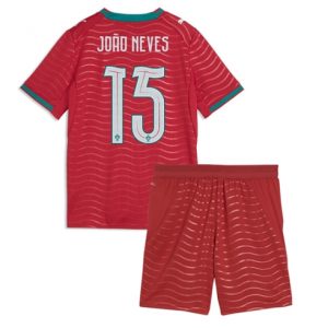 Koszulka piłkarska Portugalia Joao Neves #15 Koszulka Podstawowej dziecięce MŚ 2026 +Krótkie Spodenk