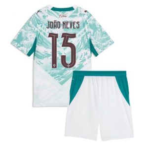 Koszulka piłkarska Portugalia Joao Neves #15 Koszulka Wyjazdowej dziecięce MŚ 2026 +Krótkie Spodenk