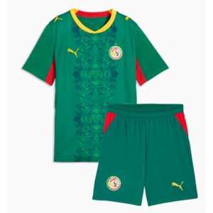 Koszulka piłkarska Senegal Koszulka Wyjazdowej dziecięce MŚ 2026 +Krótkie Spodenk