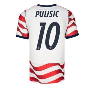 Koszulka piłkarska Stany Zjednoczone Christian Pulisic #10 Koszulka Podstawowej MŚ 2026 Krótki Rękaw