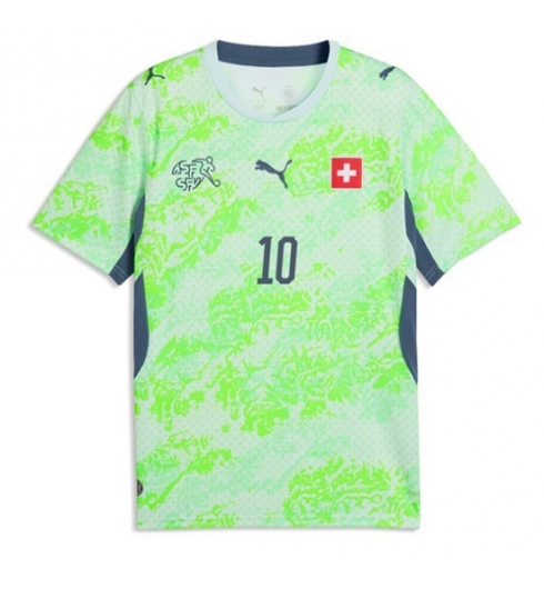 Koszulka piłkarska Szwajcaria Granit Xhaka #10 Koszulka Wyjazdowej MŚ 2026 Krótki Rękaw 2 Koszulka piłkarska Szwajcaria Granit Xhaka #10 Koszulka Wyjazdowej MŚ 2026 Krótki Rękaw