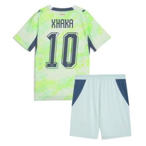 Koszulka piłkarska Szwajcaria Granit Xhaka #10 Koszulka Wyjazdowej dziecięce MŚ 2026 +Krótkie Spodenk