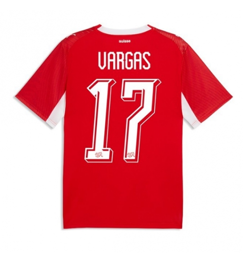 Koszulka piłkarska Szwajcaria Ruben Vargas #17 Koszulka Podstawowej MŚ 2026 Krótki Rękaw Koszulka piłkarska Szwajcaria Ruben Vargas #17 Koszulka Podstawowej MŚ 2026 Krótki Rękaw