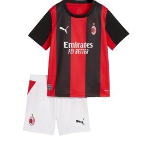 Koszulka piłkarska AC Milan Koszulka Podstawowej dziecięce 2026-27 Krótki Rękaw (+ Krótkie spodenki)