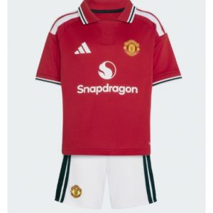 Koszulka piłkarska Manchester United Koszulka Podstawowej dziecięce 2026-27 Krótki Rękaw (+ Krótkie spodenki) Koszulka piłkarska Manchester United Koszulka Podstawowej dziecięce 2026-27 Krótki Rękaw (+ Krótkie spodenki)