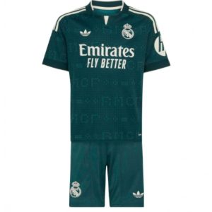 Koszulka piłkarska Real Madrid Koszulka Wyjazdowej dziecięce 2026-27 Krótki Rękaw (+ Krótkie spodenki)
