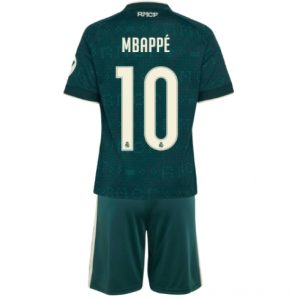 Koszulka piłkarska Real Madrid Kylian Mbappe #10 Koszulka Wyjazdowej dziecięce 2026-27 Krótki Rękaw (+ Krótkie spodenki)