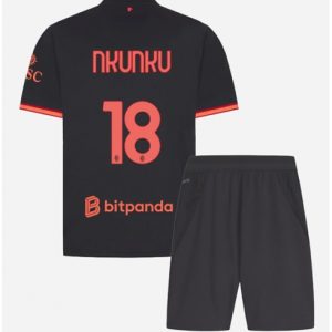 Koszulka piłkarska AC Milan Christopher Nkunku #18 Koszulka Trzeciej dziecięce 2026-27 Krótki Rękaw (+ Krótkie spodenki) Koszulka piłkarska AC Milan Christopher Nkunku #18 Koszulka Trzeciej dziecięce 2026-27 Krótki Rękaw (+ Krótkie spodenki)