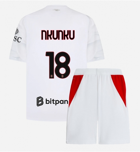 Koszulka piłkarska AC Milan Christopher Nkunku #18 Koszulka Wyjazdowej dziecięce 2026-27 Krótki Rękaw (+ Krótkie spodenki) Koszulka piłkarska AC Milan Christopher Nkunku #18 Koszulka Wyjazdowej dziecięce 2026-27 Krótki Rękaw (+ Krótkie spodenki)