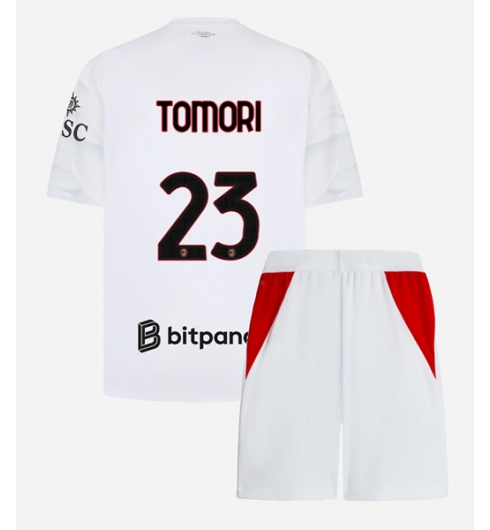 Koszulka piłkarska AC Milan Fikayo Tomori #23 Koszulka Wyjazdowej dziecięce 2026-27 Krótki Rękaw (+ Krótkie spodenki) Koszulka piłkarska AC Milan Fikayo Tomori #23 Koszulka Wyjazdowej dziecięce 2026-27 Krótki Rękaw (+ Krótkie spodenki)