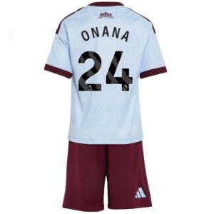 Koszulka piłkarska Aston Villa Amadou Onana #24 Koszulka Trzeciej dziecięce 2026-27 Krótki Rękaw (+ Krótkie spodenki)