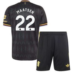 Koszulka piłkarska Aston Villa Ian Maatsen #22 Koszulka Wyjazdowej dziecięce 2026-27 Krótki Rękaw (+ Krótkie spodenki)