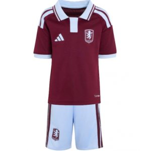 Koszulka piłkarska Aston Villa Koszulka Podstawowej dziecięce 2026-27 Krótki Rękaw (+ Krótkie spodenki)