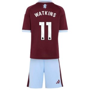 Koszulka piłkarska Aston Villa Ollie Watkins #11 Koszulka Podstawowej dziecięce 2026-27 Krótki Rękaw (+ Krótkie spodenki)