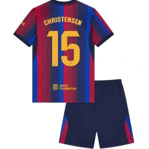 Koszulka piłkarska Barcelona Andreas Christensen #15 Koszulka Podstawowej dziecięce 2026-27 Krótki Rękaw (+ Krótkie spodenki)