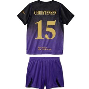Koszulka piłkarska Barcelona Andreas Christensen #15 Koszulka Wyjazdowej dziecięce 2026-27 Krótki Rękaw (+ Krótkie spodenki)