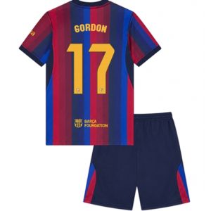 Koszulka piłkarska Barcelona Anthony Gordon #17 Koszulka Podstawowej dziecięce 2026-27 Krótki Rękaw (+ Krótkie spodenki)