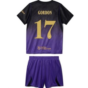 Koszulka piłkarska Barcelona Anthony Gordon #17 Koszulka Wyjazdowej dziecięce 2026-27 Krótki Rękaw (+ Krótkie spodenki)