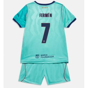 Koszulka piłkarska Barcelona Fermin Lopez #7 Koszulka Trzeciej dziecięce 2026-27 Krótki Rękaw (+ Krótkie spodenki)