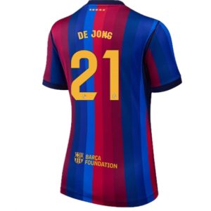 Koszulka piłkarska Barcelona Frenkie de Jong #21 Koszulka Podstawowej damskie 2026-27 Krótki Rękaw Koszulka piłkarska Barcelona Frenkie de Jong #21 Koszulka Podstawowej damskie 2026-27 Krótki Rękaw
