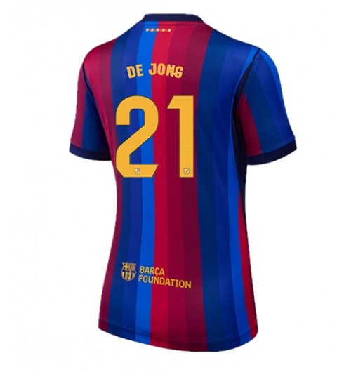 Koszulka piłkarska Barcelona Frenkie de Jong #21 Koszulka Podstawowej damskie 2026-27 Krótki Rękaw Koszulka piłkarska Barcelona Frenkie de Jong #21 Koszulka Podstawowej damskie 2026-27 Krótki Rękaw