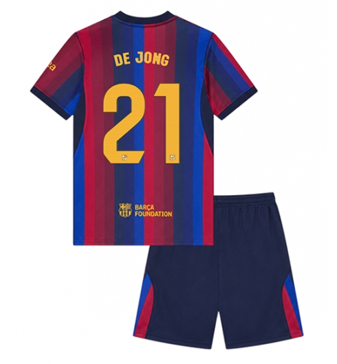 Koszulka piłkarska Barcelona Frenkie de Jong #21 Koszulka Podstawowej dziecięce 2026-27 Krótki Rękaw (+ Krótkie spodenki) Koszulka piłkarska Barcelona Frenkie de Jong #21 Koszulka Podstawowej dziecięce 2026-27 Krótki Rękaw (+ Krótkie spodenki)