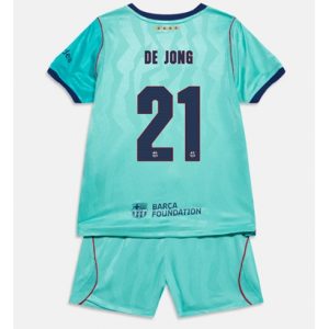 Koszulka piłkarska Barcelona Frenkie de Jong #21 Koszulka Trzeciej dziecięce 2026-27 Krótki Rękaw (+ Krótkie spodenki)