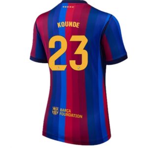 Koszulka piłkarska Barcelona Jules Kounde #23 Koszulka Podstawowej damskie 2026-27 Krótki Rękaw Koszulka piłkarska Barcelona Jules Kounde #23 Koszulka Podstawowej damskie 2026-27 Krótki Rękaw