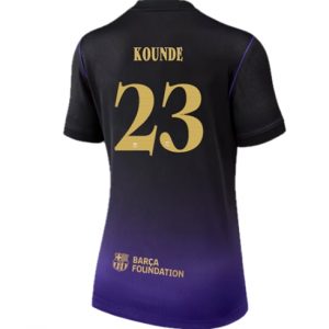 Koszulka piłkarska Barcelona Jules Kounde #23 Koszulka Wyjazdowej damskie 2026-27 Krótki Rękaw Koszulka piłkarska Barcelona Jules Kounde #23 Koszulka Wyjazdowej damskie 2026-27 Krótki Rękaw
