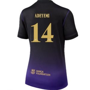 Koszulka piłkarska Barcelona Karim Adeyemi #14 Koszulka Wyjazdowej damskie 2026-27 Krótki Rękaw Koszulka piłkarska Barcelona Karim Adeyemi #14 Koszulka Wyjazdowej damskie 2026-27 Krótki Rękaw