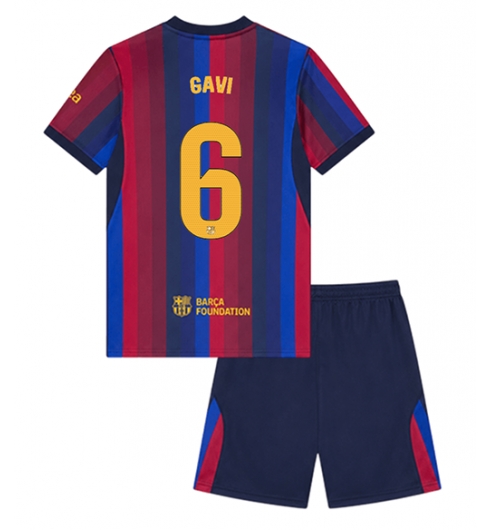 Koszulka piłkarska Barcelona Paez Gavi #6 Koszulka Podstawowej dziecięce 2026-27 Krótki Rękaw (+ Krótkie spodenki) Koszulka piłkarska Barcelona Paez Gavi #6 Koszulka Podstawowej dziecięce 2026-27 Krótki Rękaw (+ Krótkie spodenki)