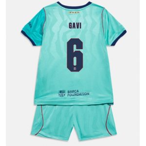Koszulka piłkarska Barcelona Paez Gavi #6 Koszulka Trzeciej dziecięce 2026-27 Krótki Rękaw (+ Krótkie spodenki)